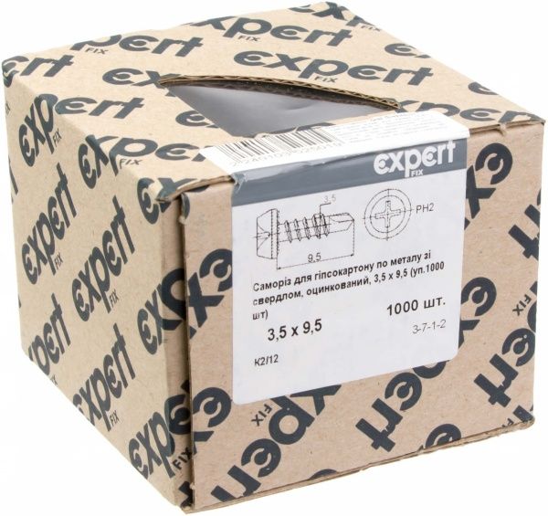 Шуруп універсальний потайна головка 3,8x11 мм 1000 шт. чорний