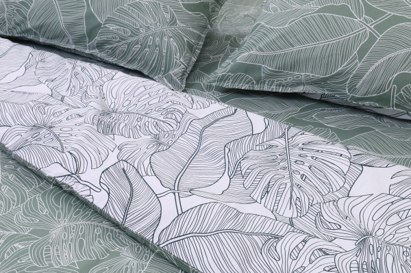 Комплект постільної білизни Laval 2.0 зелений із білим Today 