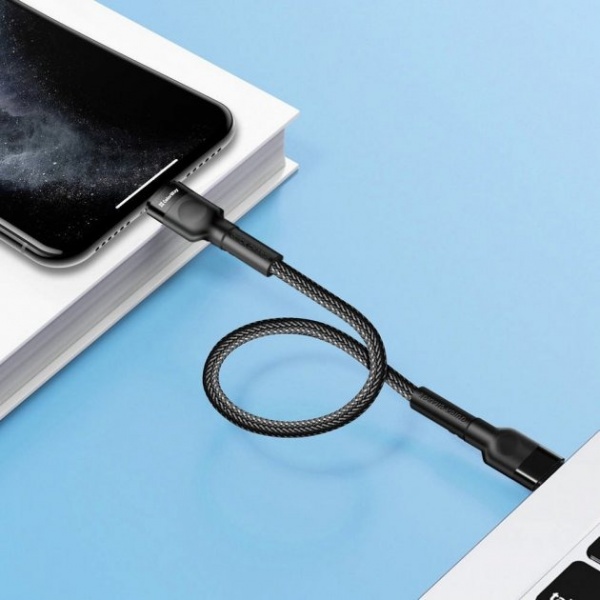 Кабель ColorWay Type-C - Apple Lightning (PD Fast Charging 20 Вт) 3.0 А 0,3 м чорний (CW-CBPDCL054-BK) 