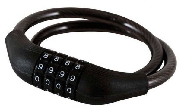 Замок велосипедный кодовый тросовый 8х650 мм SUO-005