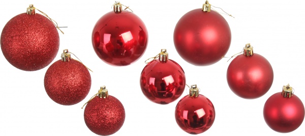 Набор елочных шаров d 80/60/50 мм в ассортименте 109 шт./уп.