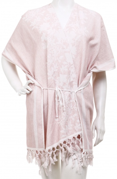 Пончо махрове рожевий 