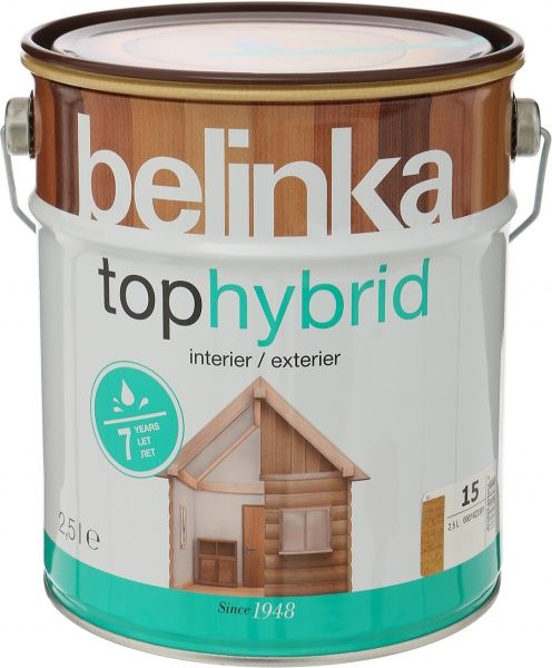 Лазур Belinka Tophybrid №15 дуб шовковистий глянець 2,5 л