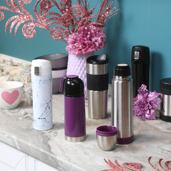 Термос Basic фиолетовый с черным 350 мл UP! (Underprice)