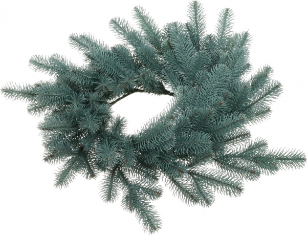 Венок новогодний литой Ковалевский голубой d540 мм ВЛКб 