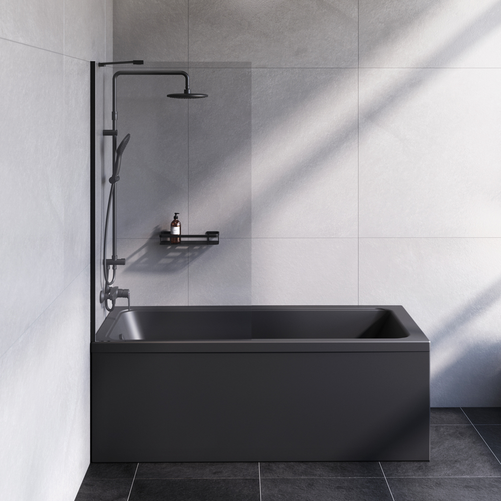 Шторка для ванны AM.PM Gem W90UBS-080-140BT 80х140, фиксированная