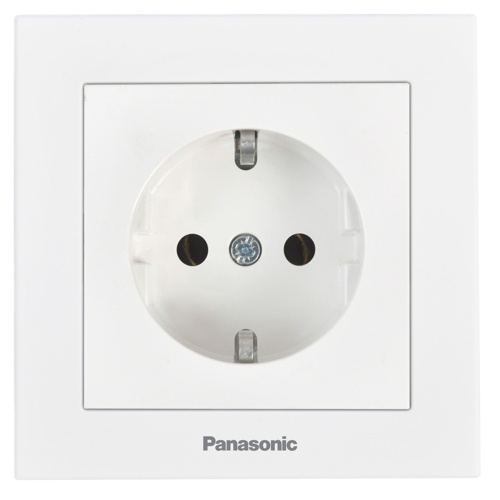 Розетка побутова із заземленням Panasonic Karre Plus 55 IP20 білий WDTC92022WH-UA1