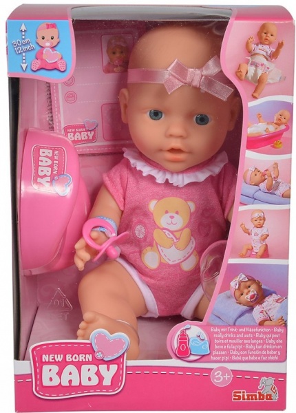 Пупс Simba New Born Baby со свидетельством о рождении и аксессуарами 5030069