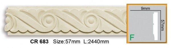 Молдинг Gaudi Decor CR 683 2400x57x9мм 