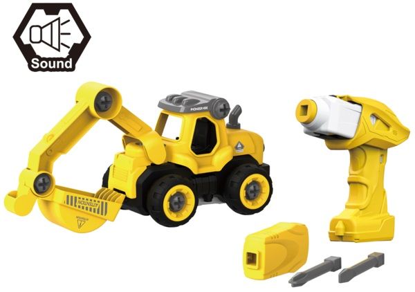 Игровой набор DIY Spatial Creativity Конструктор Экскаватор с электрическим двигателем CJ-1365027