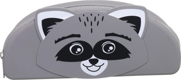 Пенал шкільний Єнот 19х8х4 см сірий