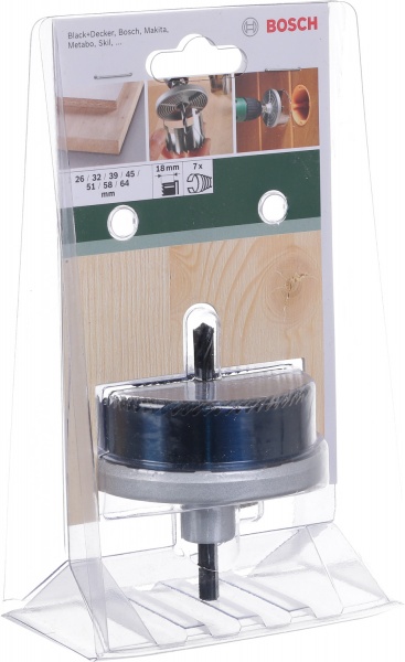 Набор пил кольцевых Bosch 26, 32, 39, 45, 51, 58, 64 мм 2609255635