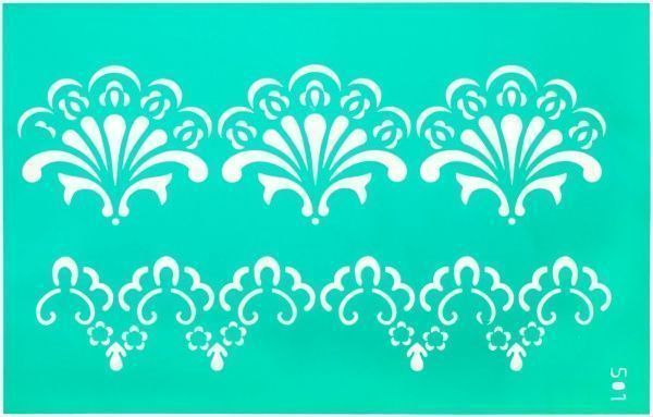 Трафарет самоклейкий бордюрний №501 серія Ажур GPТ50045818 130x200 мм Rosa Talent