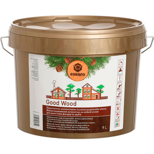 Антисептик Eskaro Good Wood не создает пленку 9 л