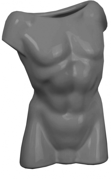 Ваза керамическая Rezon Аполон V018Х02m 18 см серый матовый 