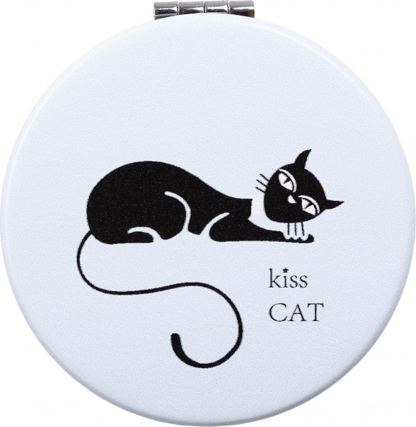 Зеркало карманное косметическое Лідер Канц Котик круглое 12 вариантов в ассортименте 