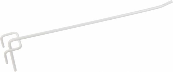 Крючок на сетку одинарный 300 мм 10 шт. белый