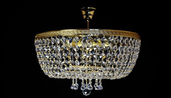 Люстра потолочная Crystal Life 9x40 Вт E14 золото PL928/9-R55GO 