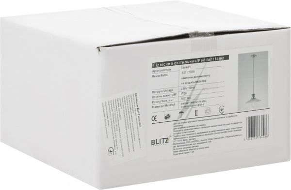 Подвес Blitz 1xE27 прозрачный 7344-31 