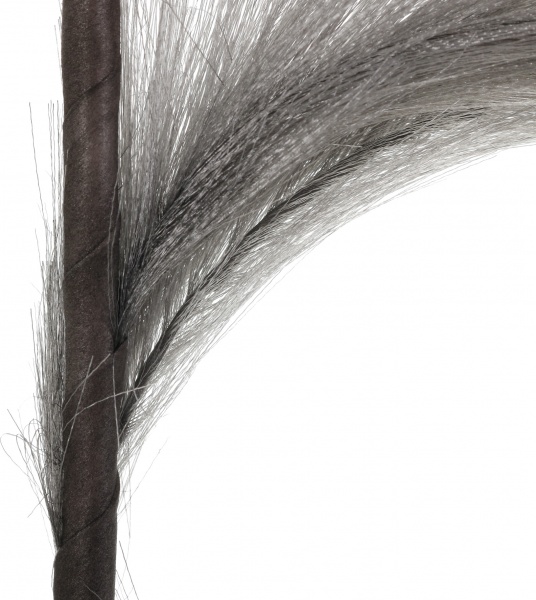 Веточка декоративная 130 см серый с перьями YZA000950