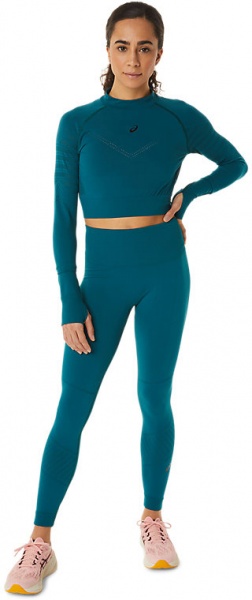 Футболка Asics SEAMLESS LS CROP TOP 2032C508-300 р.L синій