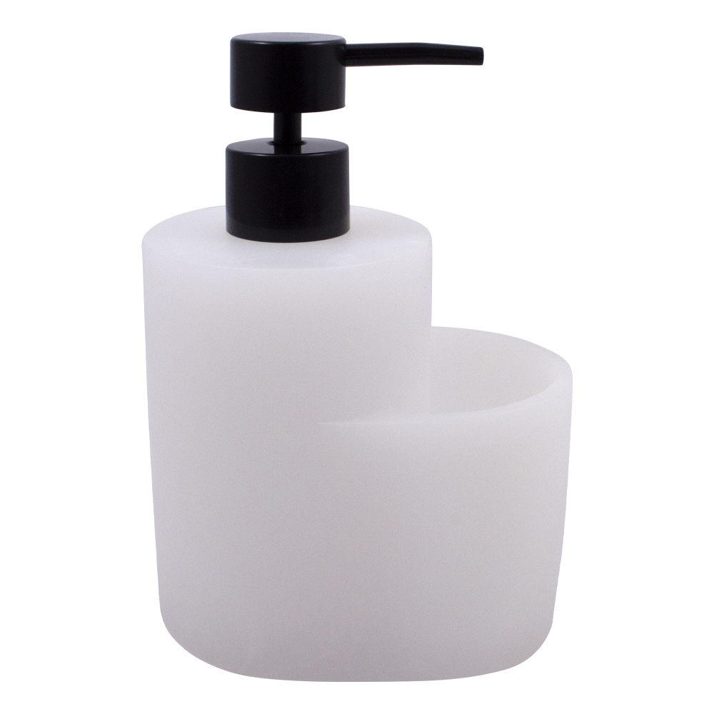 Дозатор для рідкого мила Arino з відділенням для щітки білий матовий 64663