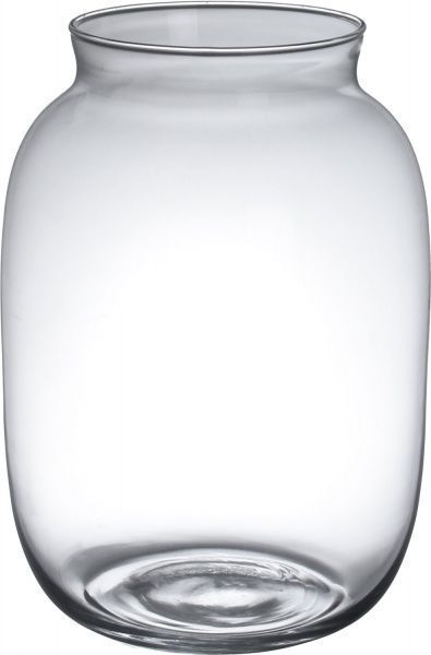 Ваза Банка скляна прозора 25х18 см Wrzesniak Glassworks