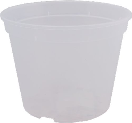 Вазон пластиковый Алеана дренажный 19x15 см круглый 3,6л прозрачный 