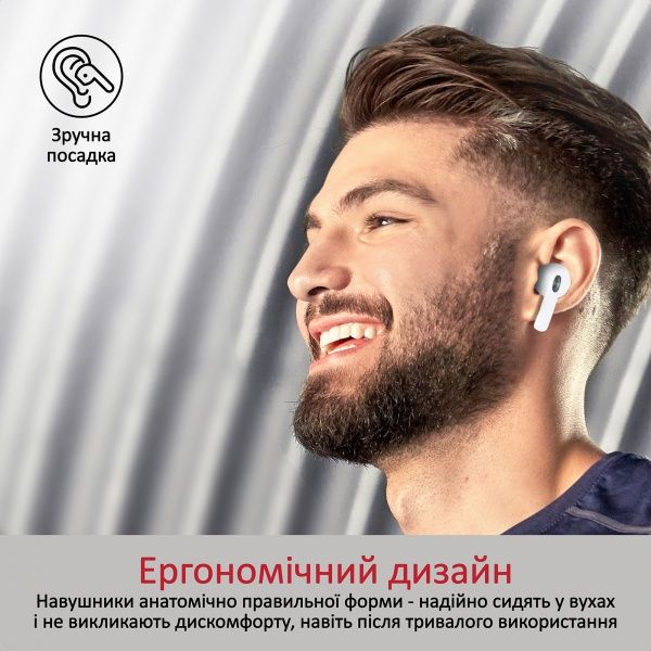 Навушники Promate Charisma-2 Bluetooth 5 white (charisma-2.white) 