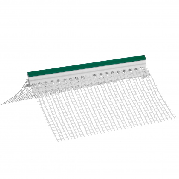 Уголок ПВХ капельный с сеткой ШТУКАТУР 32x26 мм 2,5 м 