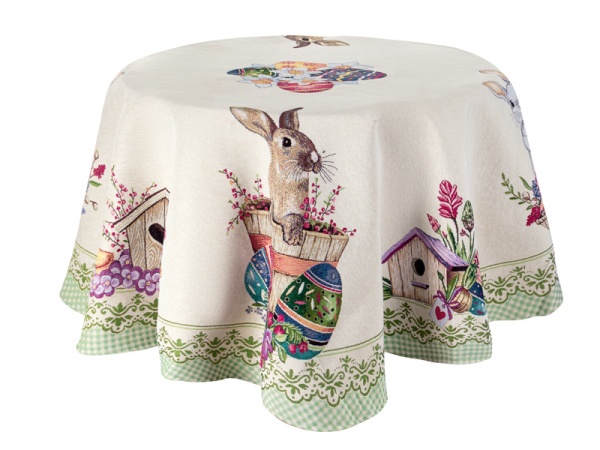 Скатерть гобелен Peeps 140 см d140 140x140 см мульти 