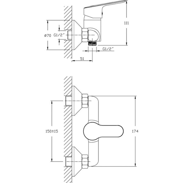 Смеситель для душа Rozzy Jenori First RBZ020-5
