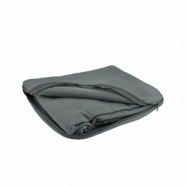 Плед-подушка флисовый Mild 150x180 см серый Bergamo 