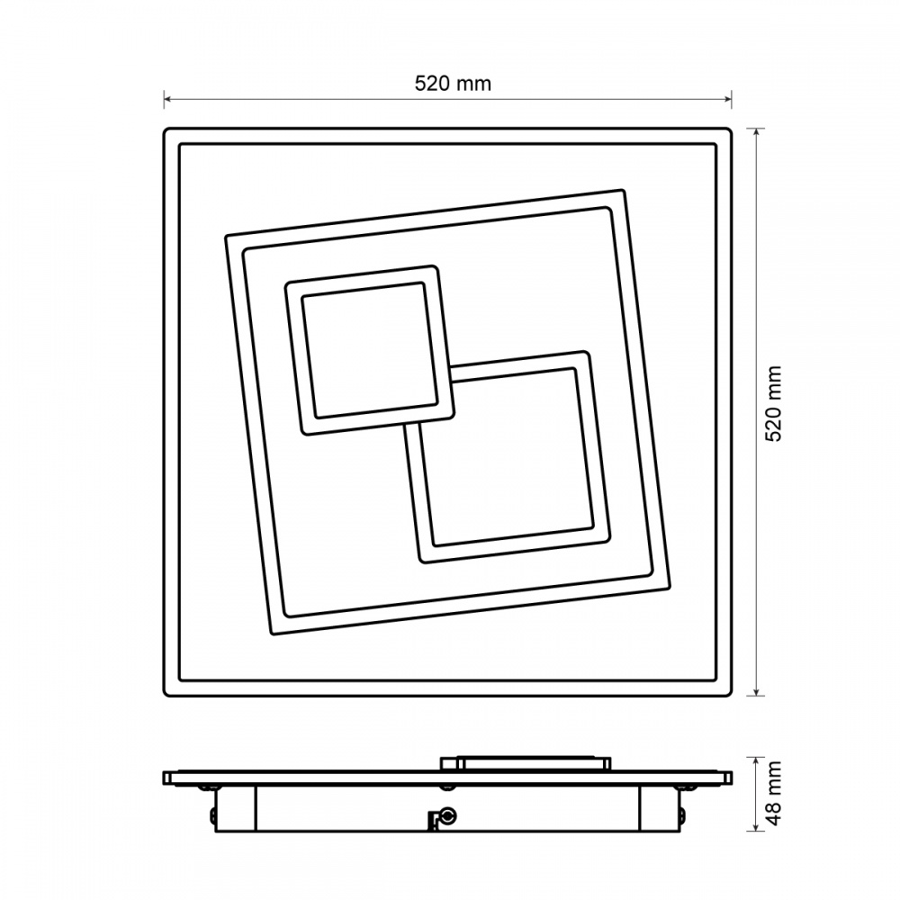 Светильник потолочный LIGHT SET YALYNA LED 5252 100 Вт белый 2800-6000 К