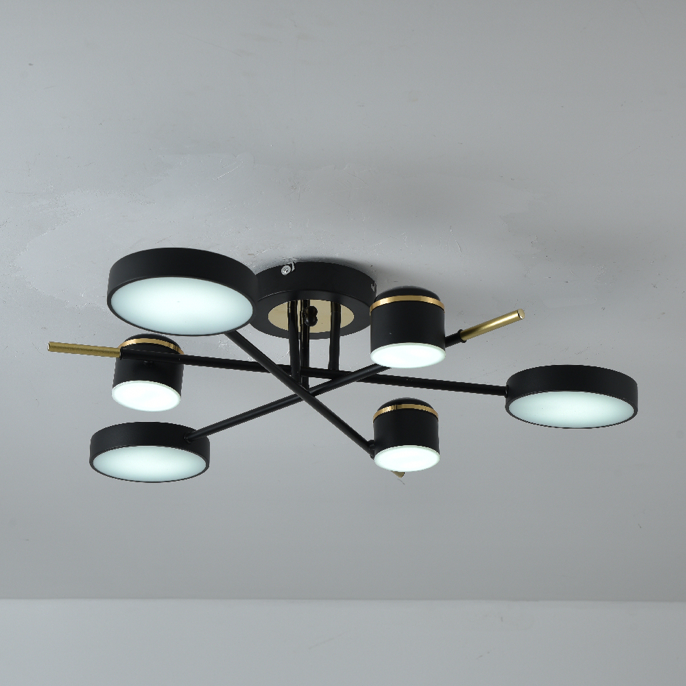 Люстра светодиодная ARDERO Storia 6xLED-модуль черный AL6122