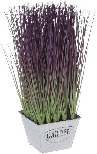 Растение искусственное в горшке Мискантус 38 см фиолетово-зеленый