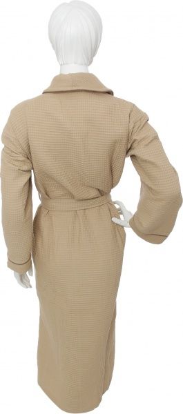 Халат вафельний Karna з кантом р. 4XL кавовий Aleron 