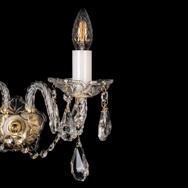 Бра ArtGlass 2x40 Вт E14 латунь/хрусталь E 0100/02/20 CL 