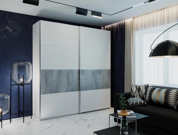 Корпус шкафа-купе G-Кайзер Doros 2200х600x2400 мм графит