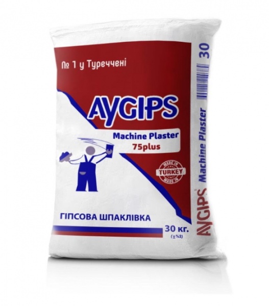 Штукатурка AyGips гипсовая машинного нанесения Machine Plaster 75plus 30 кг