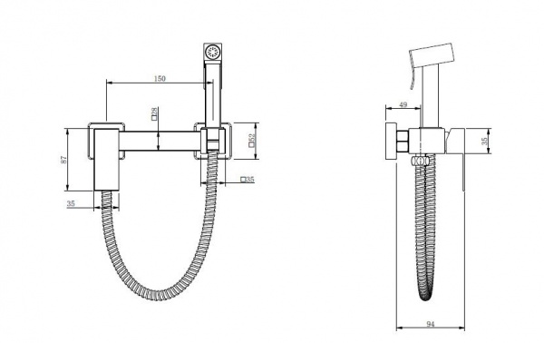 Смеситель для биде Mixxen Бостон MXIN0643