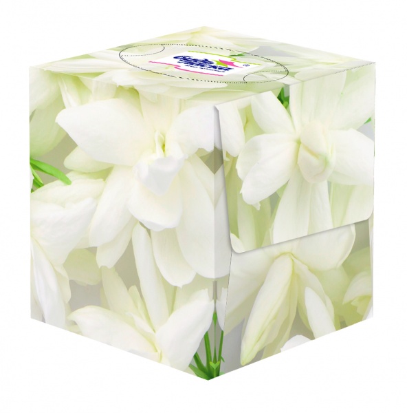 Салфетки гигиенические в коробке Будь Ласка куб в ассортименте 80 шт.