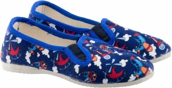 Капці для хлопчиків Экотапок Резинка сині з супінатором 1025 р.30