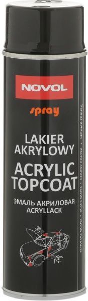 Емаль акрилова Acryl Topcoat NOVOL 500 мл 34302 Чорна глянцева