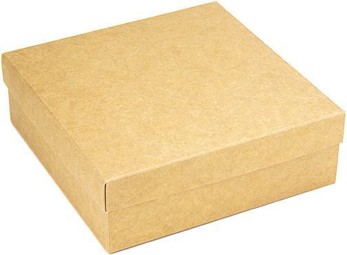 Коробка подарочная квадратная Desire 18х18х6 см крафтовая