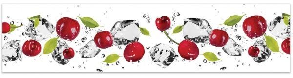 Наклейка на кухонный фартук Zatarga Вишня и лед Z180099 65x250 см