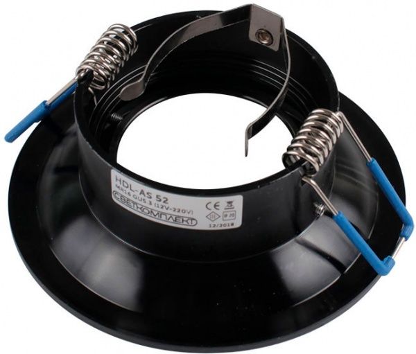 Светильник точечный Светкомплект HDL AS 52BK/AL 50 Вт G5.3 черный/алюминий 