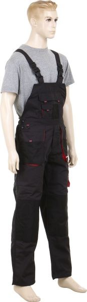 Полукомбинезон рабочий Lahti Pro LPSR0250 Комбинезон размер M (50см) на: рост 170-176cм, объем талии 82-92см LAHTI PRO р. M рост 1-2 LPSR0250 черно-красный
