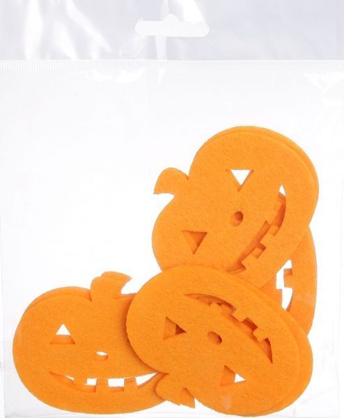 Декор из фетра Тыква 8 шт. 6,5х7,5 см оранжевый