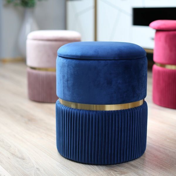 Сундук-пуф Bernard 31,5х31,5х38 см синий 